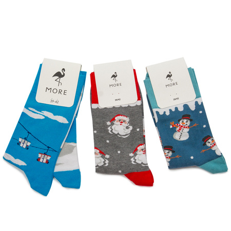 MORE Christmas Socks Set 3-Pack 7105 + Box