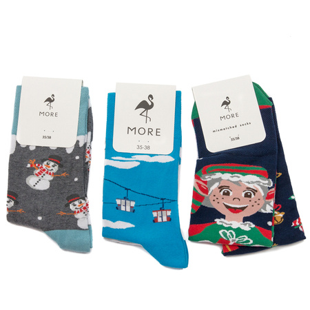 MORE Christmas Socks Set 3-Pack 7106 + Box