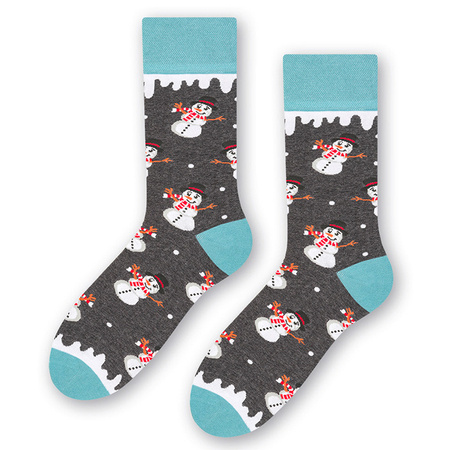 MORE Grey/ Snowman socks