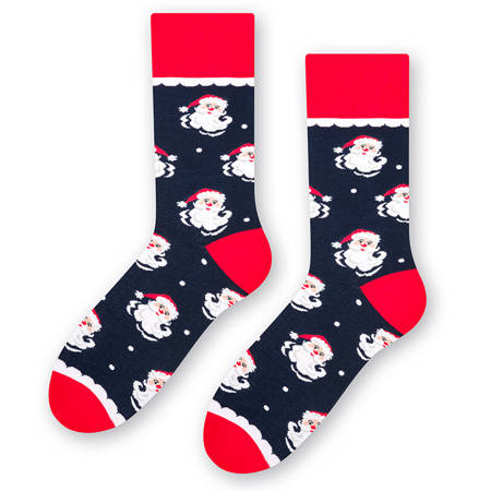 MORE Navy Blue / Santa Claus socks