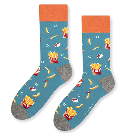 MORE Orange Fries Snacks socks
