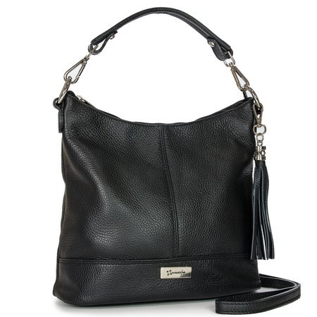 Maciejka 000B2-01/00-0 B2 Black Leather Handbag