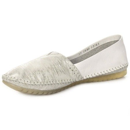 Maciejka 01930-05/00-0 Silver Flat Shoes