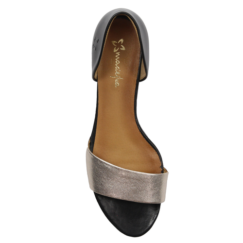 Maciejka 01971-67/00-5 Women Black Gold Sandals