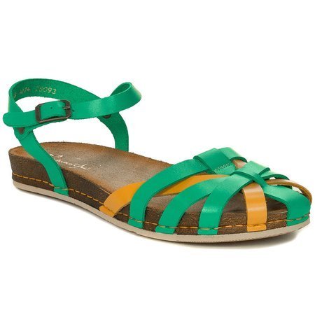 Maciejka 03074-09/00-0 Green and Yellow Sandals