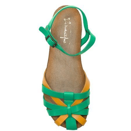 Maciejka 03074-09/00-0 Green and Yellow Sandals