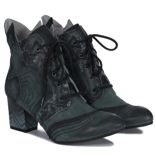 Maciejka 03194-09/00-5 Green Lace-up Boots