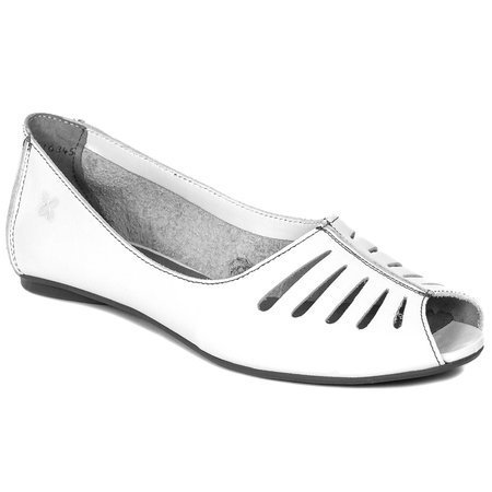 Maciejka 03497-59-00-6 White Flat Shoes