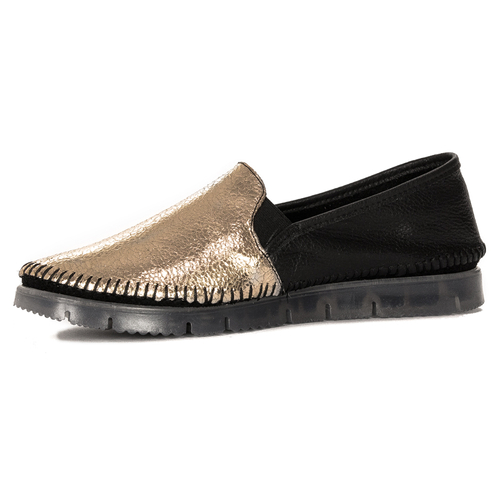 Maciejka 03512-20/00-0 Black Gold Flat Shoes