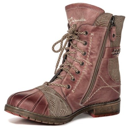 Maciejka 03961-15-00-4 Pink Lace-up Boots