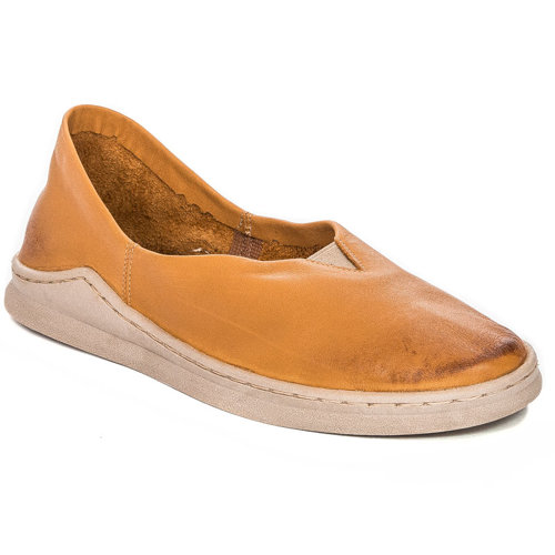 Maciejka 04078-07/00-0 Yellow Flat Shoes