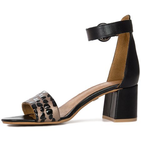 Maciejka 04141-46/00-5 Black + Gold Sandals