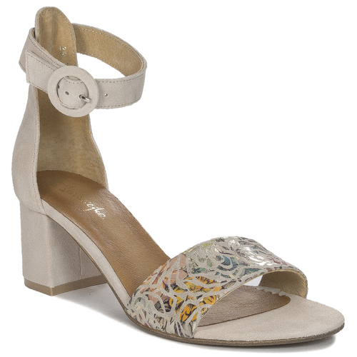 Maciejka 04141-49/00-5 Beige + Flowers Sandals