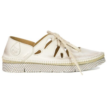 Maciejka 04449-25-00-5 Beige on gold Flat Shoes