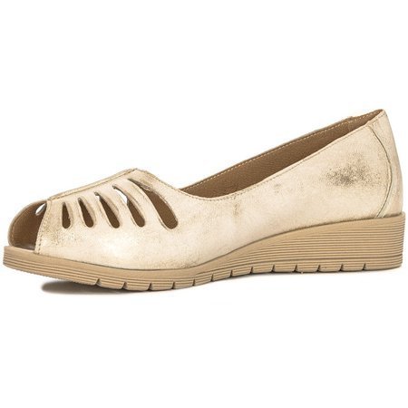 Maciejka 04499-25-00-1 Beige Gold Flat Shoes