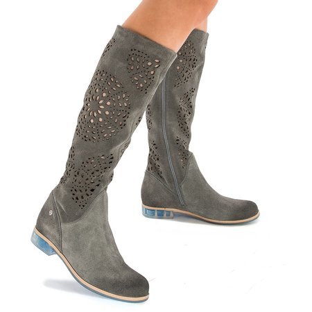 Maciejka 04525-03-00-5 Grey Knee-high Boots