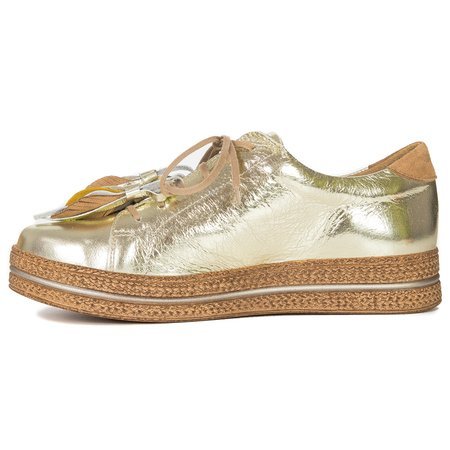 Maciejka 04550-25/00-5 Gold Flat Shoes