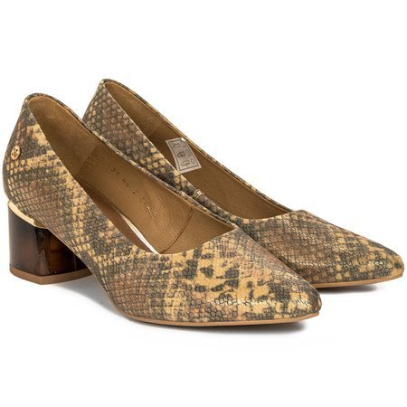 Maciejka 04602-43-00-1 Gold Reptile Pumps