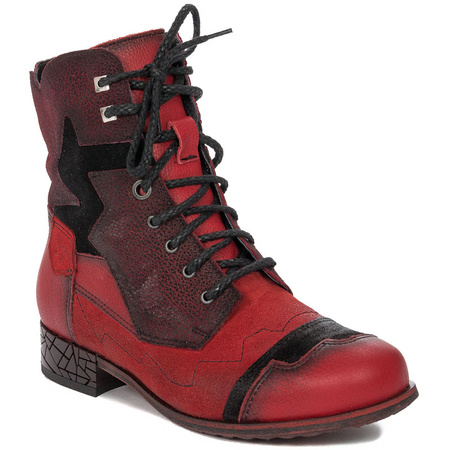 Maciejka 04625-08/00-3 Red Lace-up Boots