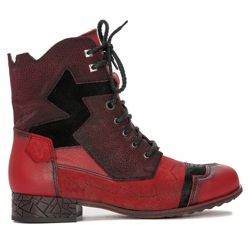 Maciejka 04625-08/00-3 Red Lace-up Boots