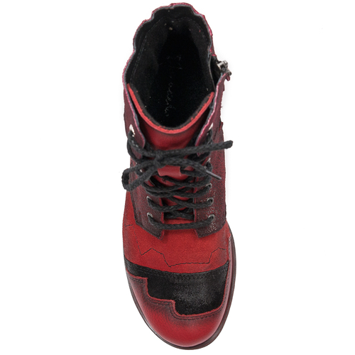 Maciejka 04625-08/00-3 Red Lace-up Boots