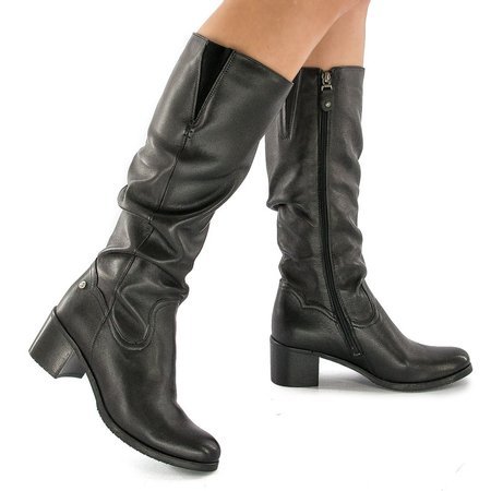 Maciejka 04732-01-00-3 Black Knee-High Boots