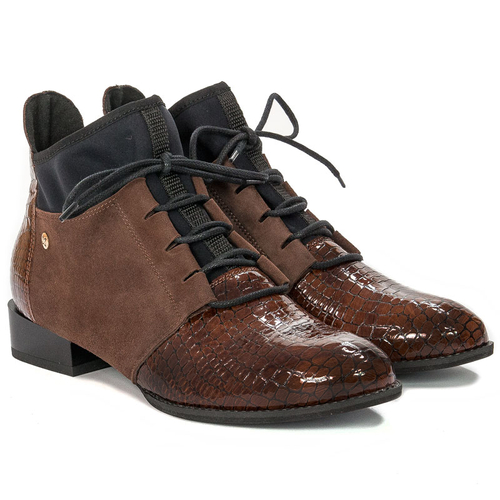 Maciejka 04744-02-00-5 Brown Lace-up Boots