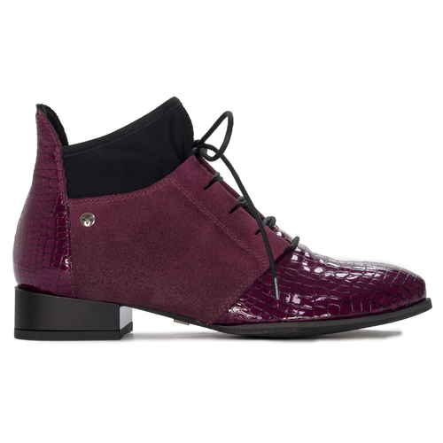 Maciejka 04744-48/00-7 Burgundy Lace-up Boots