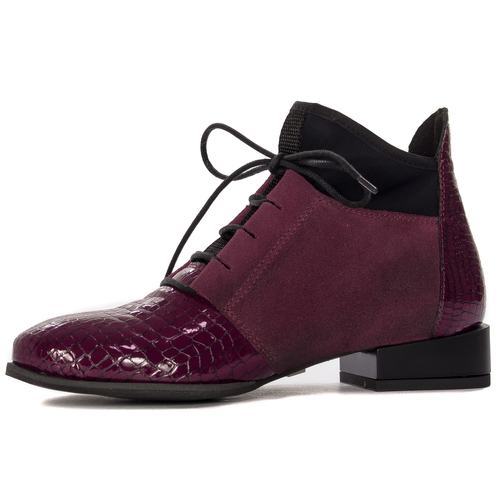 Maciejka 04744-48/00-7 Burgundy Lace-up Boots