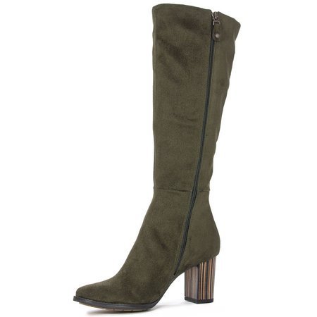 Maciejka 04809-24/00-7 Olive Knee-High Boots