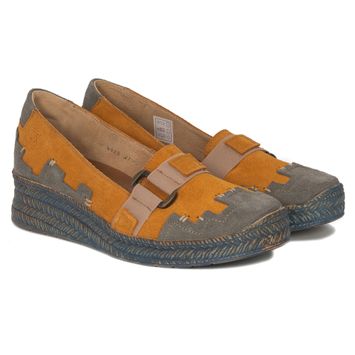 Maciejka 04915-07/00-5 New Yellow Flat Shoes