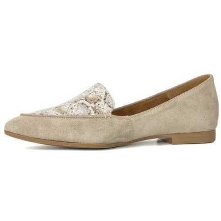 Maciejka 04958-04/00-8 Beige Gold Moccasins