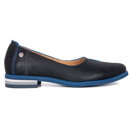 Maciejka 05035-01-00-5 Black+Blue Edge Flat Shoes