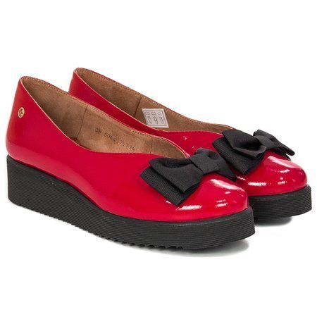 Maciejka 05062-08/00-5 Red Flat Shoes