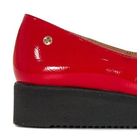 Maciejka 05062-08/00-5 Red Flat Shoes