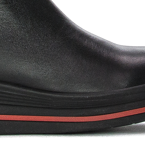 Maciejka 05293-08/00-7 Black+Red Knee-High Boots