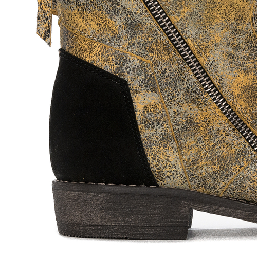 Maciejka 05649-07/00-7 Women's yellow leather boots