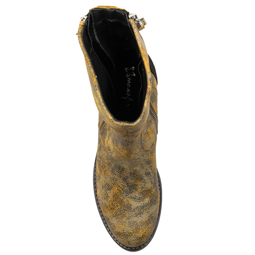 Maciejka 05649-07/00-7 Women's yellow leather boots