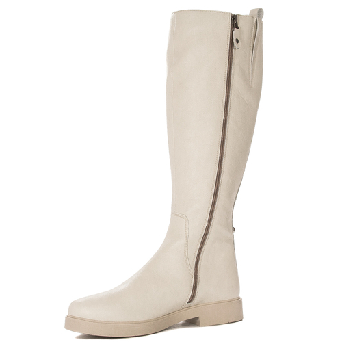 Maciejka 05755-22/00-7 Light Beige Knee-High Boots