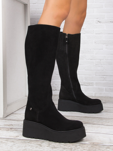 Maciejka 05767-01/00-6 Black Knee-High Boots