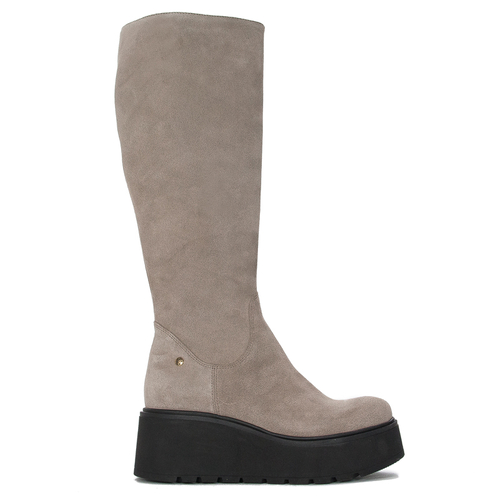 Maciejka 05767-10/00-6 dark beige Knee-High Boots