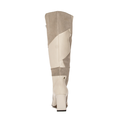 Maciejka 05784-22/00-8 Light Beige Knee-High Boots