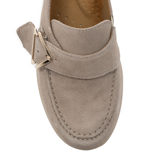 Maciejka 05829-10/00-1 Dark Beige Suede Flat Shoes