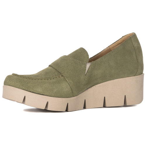Maciejka 05829-24/00-1 Olive Suede Flat Shoes