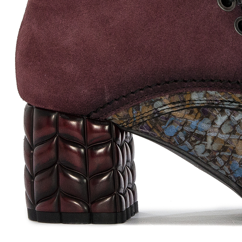 Maciejka 06140-23/00-7 Lace-up Women's burgundy Leather Boots