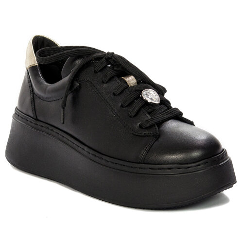 Maciejka 06191-01/00-8 Women's Leather Sneakers Black
