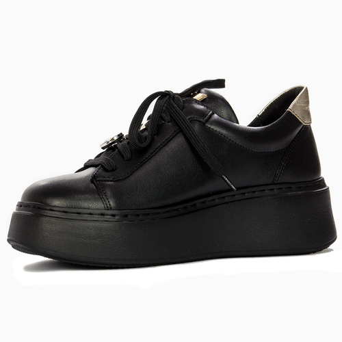 Maciejka 06191-01/00-8 Women's Leather Sneakers Black