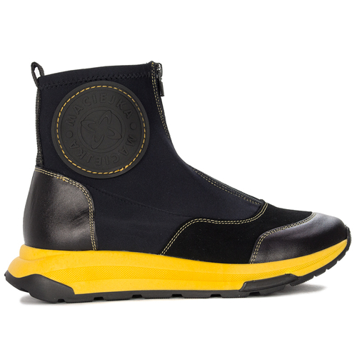 Maciejka 06297-01/00-8 Black and Yellow Boots