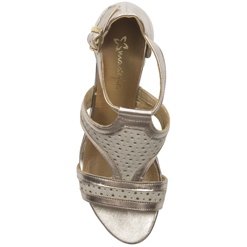 Maciejka 06459-25/00-5 Gold + Beige Sandals