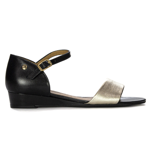Maciejka 06486-20/00-1 Women Black + Gold Sandals